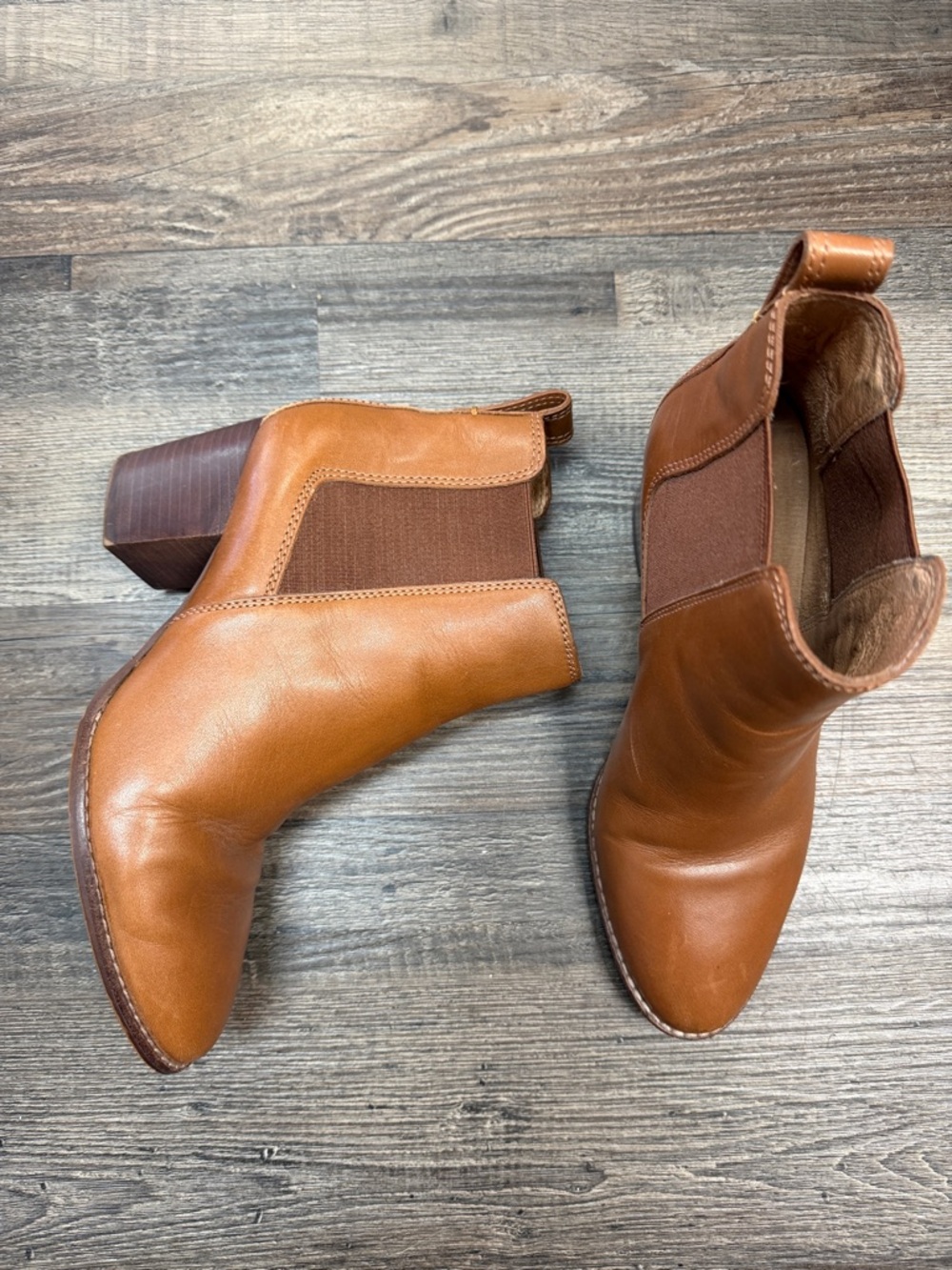 Madewell The Regan English Saddle Pull On Chelsea Ankle Boot Shoe Size 8.5